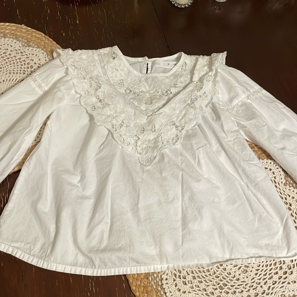 Zara girls white blouse.